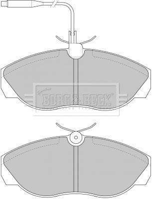BORG & BECK Комплект тормозных колодок, дисковый тормоз BBP1719
